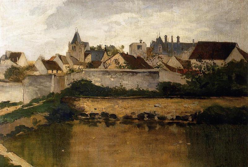 Charles-Francois Daubigny The Village, Auvers-sur-Oise oil painting image